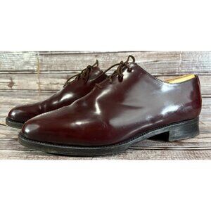 Sanders of England Finsbury Wholecut Dress Shoes Mens SZ 10.5 EE color Burgundy